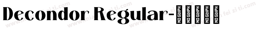 Decondor Regular字体转换